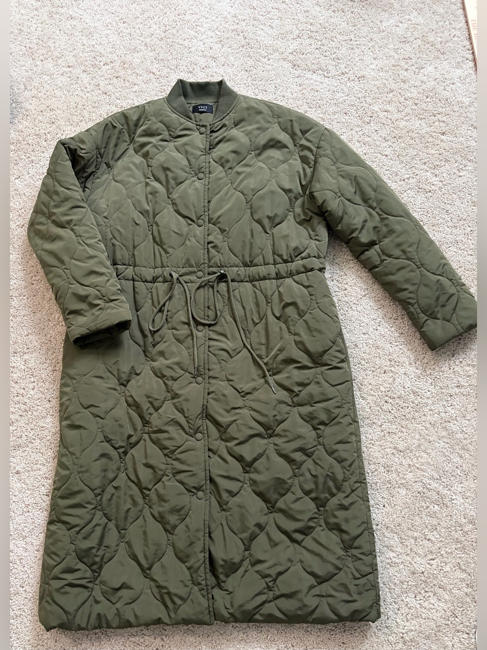 Vici longline oversized quilted coat jacket